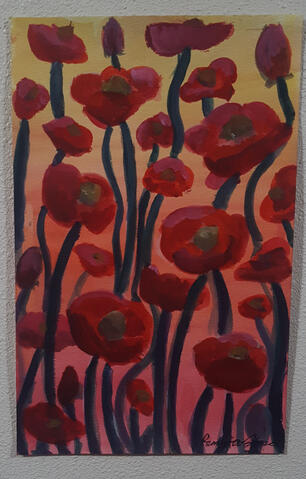 "Poppies" - Watercolor on Paper